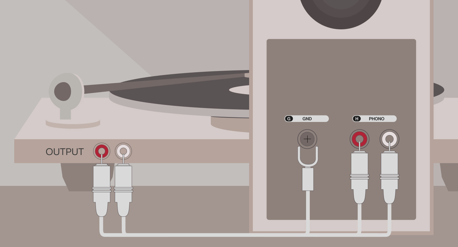 Coda W connection with turntable without phono pre-amp.