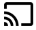Logo Google Cast avec une icône de casting bleue et le texte Google Cast en noir.
