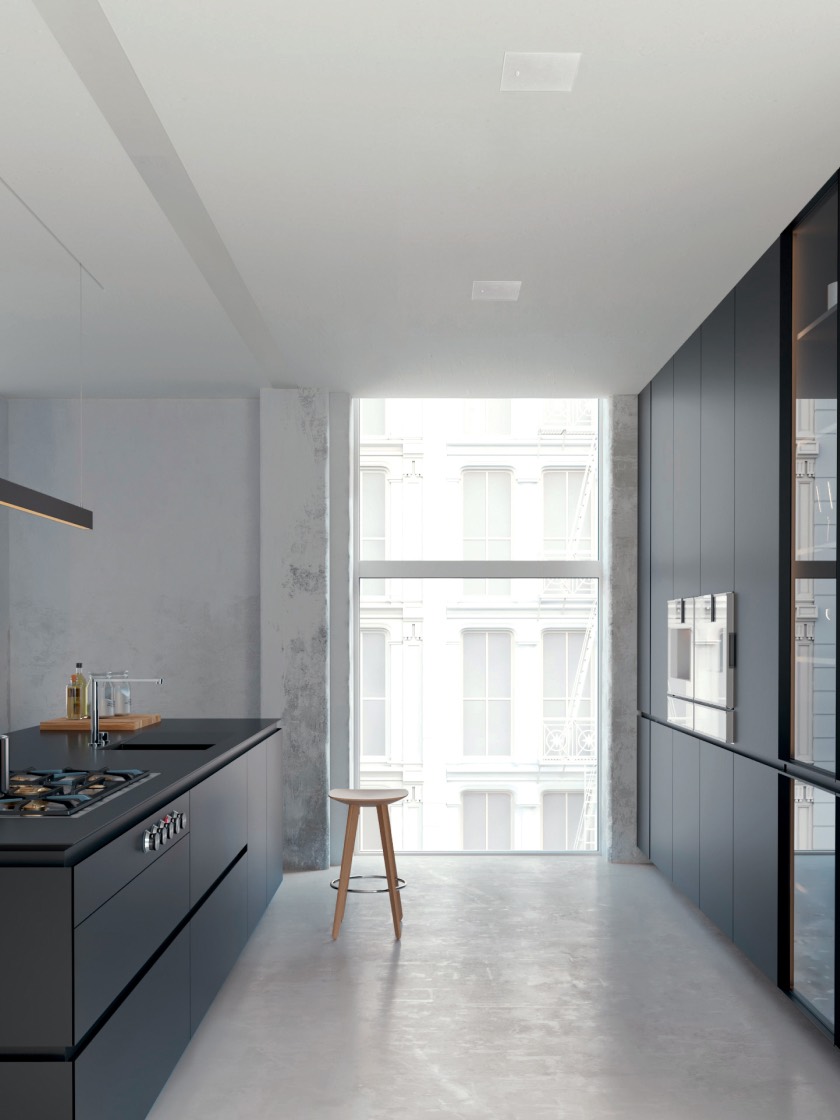 厨房吸顶式建筑扬声器。