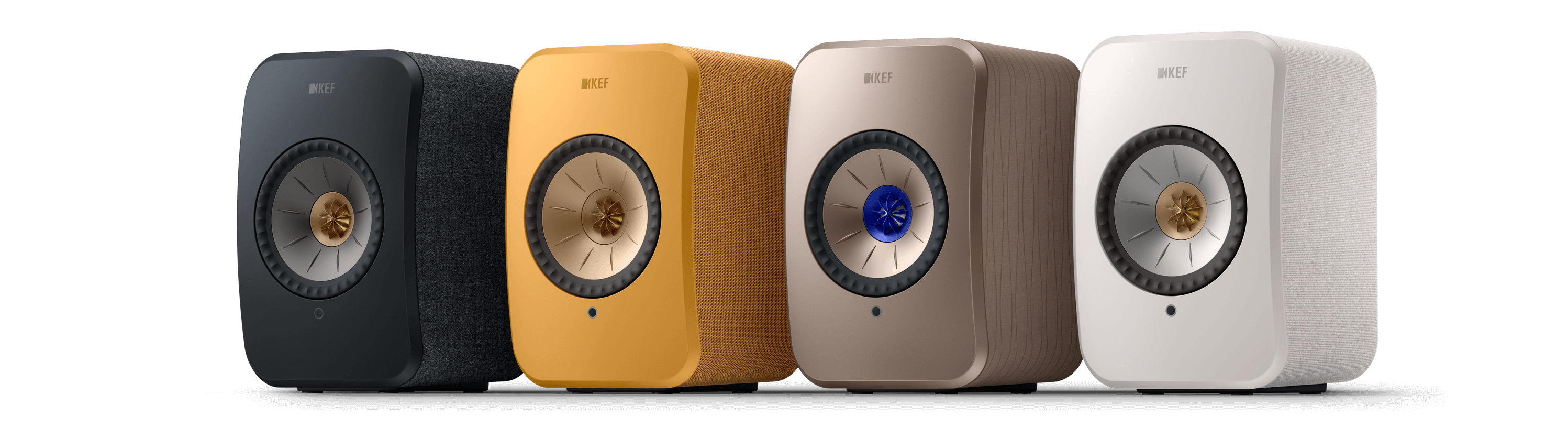 LSX II-luidspreker in vier beschikbare kleuren.